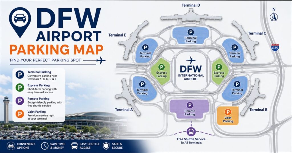 DFW Airport Parking Map