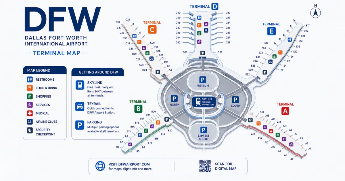 DFW Airport Terminal Map