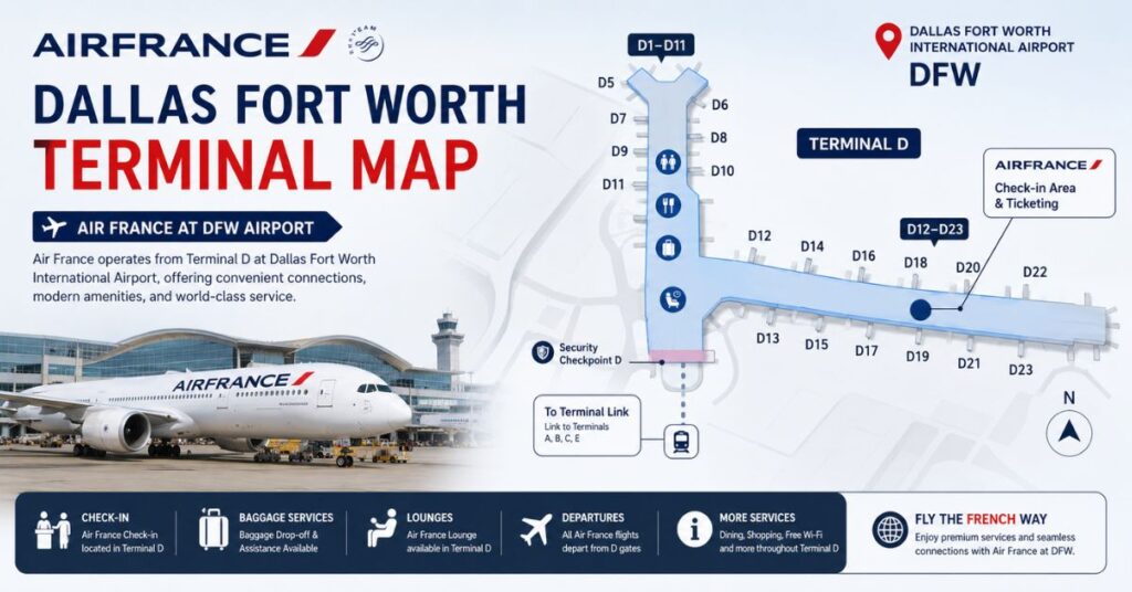 Air France DFW Terminal Map