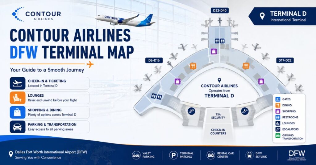 Contour Airlines DFW Terminal Map