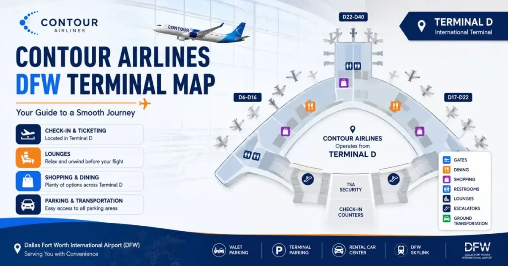 Contour Airlines DFW Terminal Map