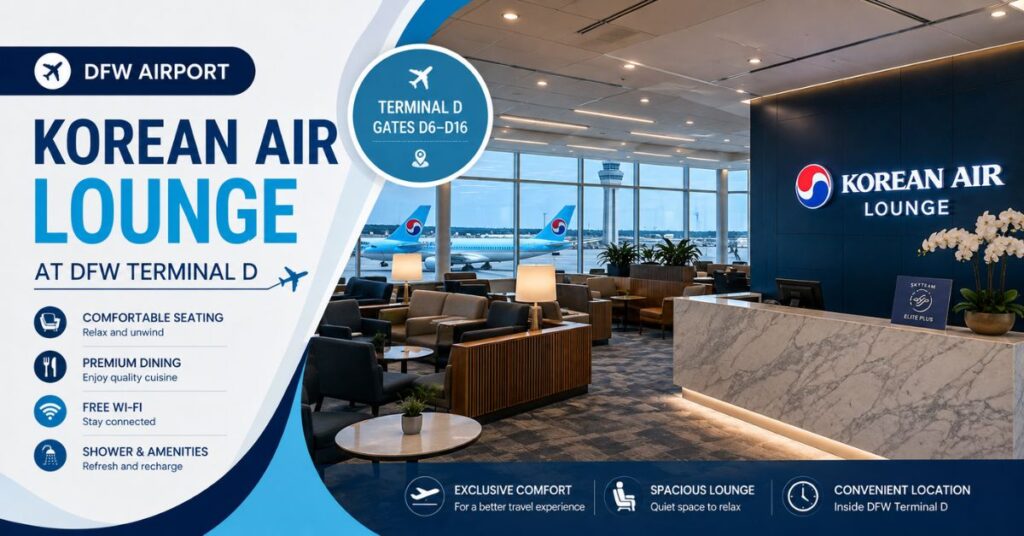 Korean Air Lounge at DFW Terminal D