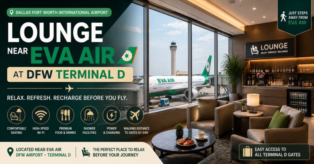 Lounge Near EVA Air at DFW Terminal D