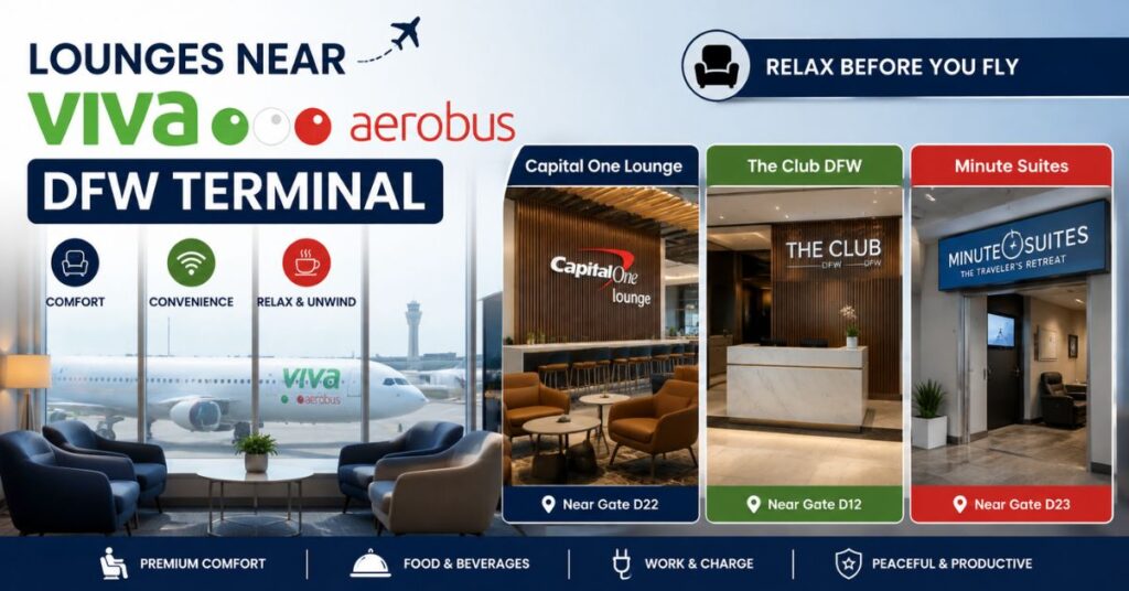 Lounges Near Viva Aerobus DFW Terminal