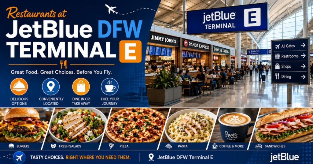 Restaurants at JetBlue DFW Terminal